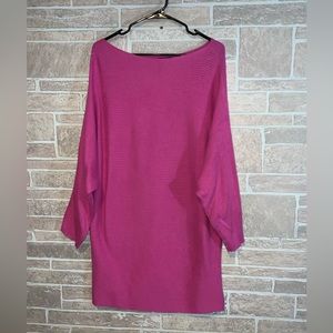 Vince Camuto Pink Dolman Sleeve Light Sweater Dress size Large.